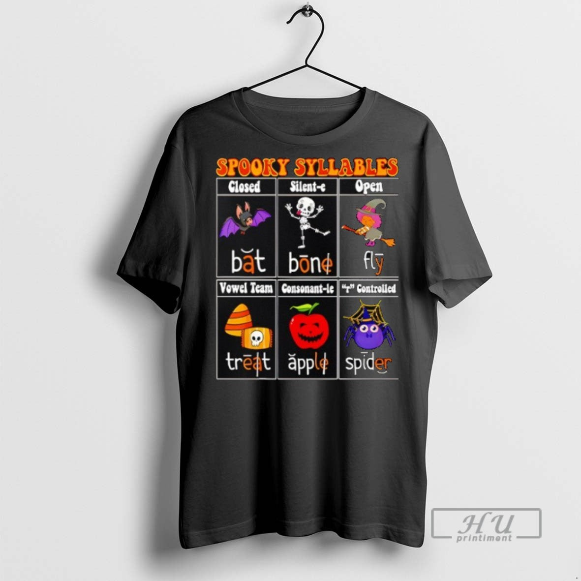 Officials Spooky Syllables Teacher Halloween T Shirt s Unisex , , , Long Sleeve Tee