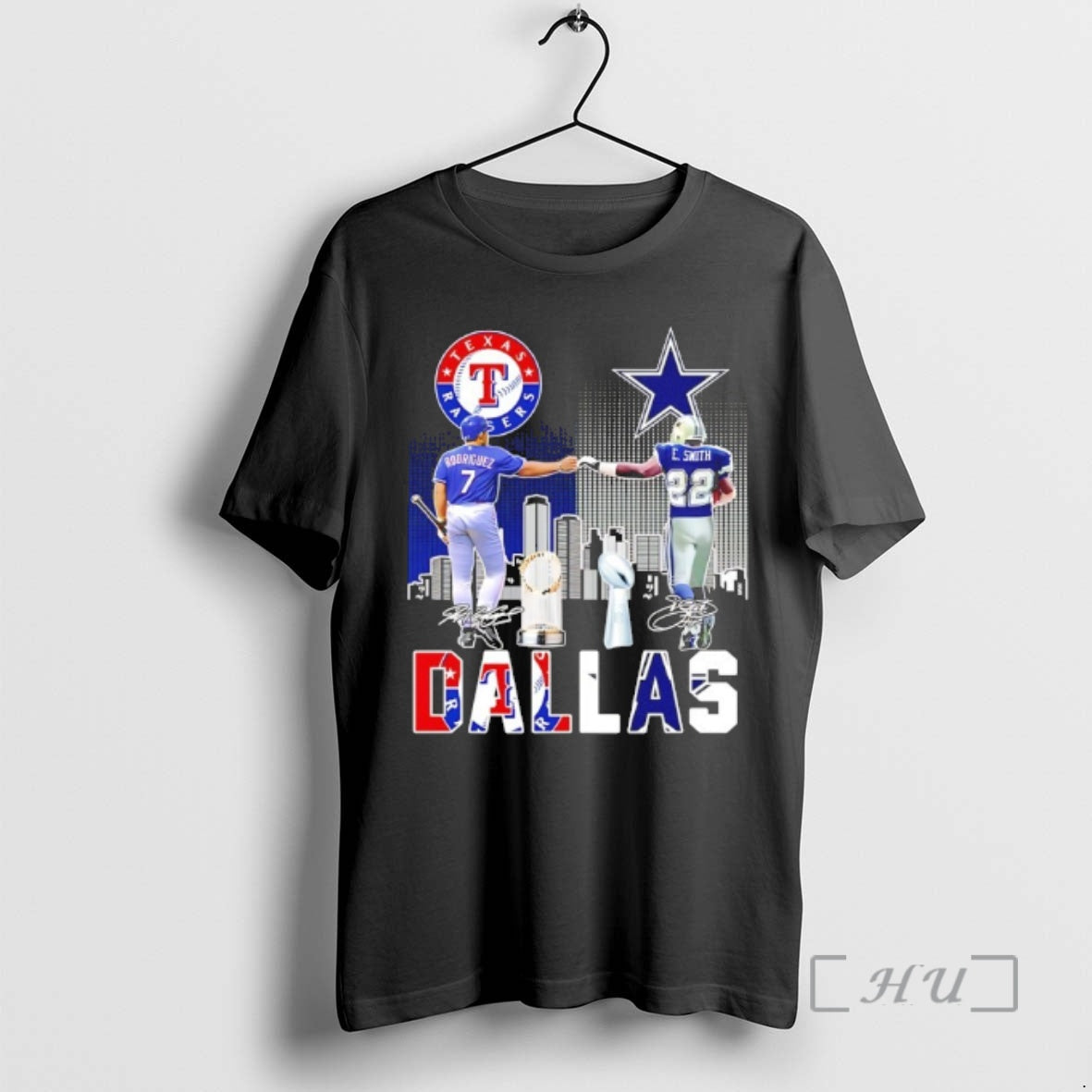 Officials Sports Dallas Rangers Rodriguez Cowboys E T-Shirts