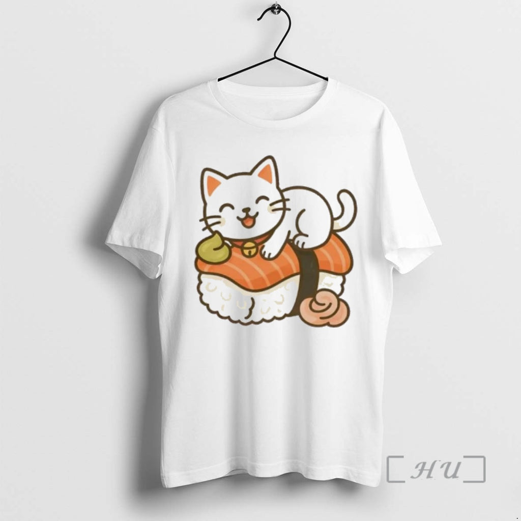 Officials Sushi Cat Kawaii Kitty On Salmon Nigiri