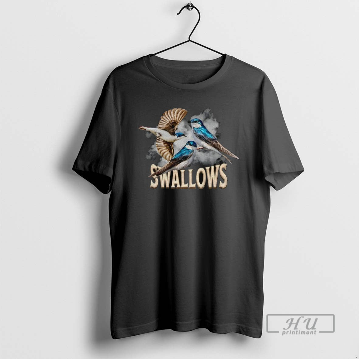 Officials Swallows Tachycineta Bicolor Graphic Vintage T Shirt