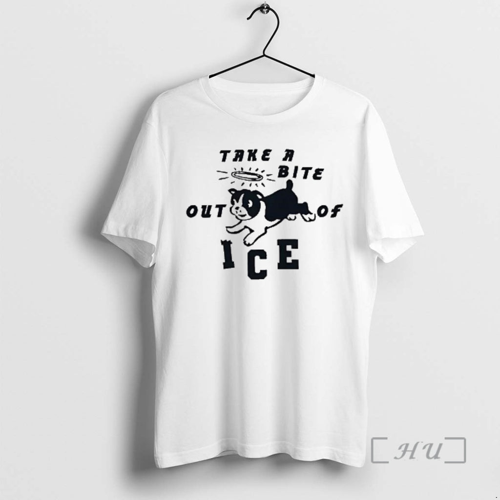 Officials Take A Bite Out Of Ice Boston Terrier Angel Dog Premium T Shirts Sweater