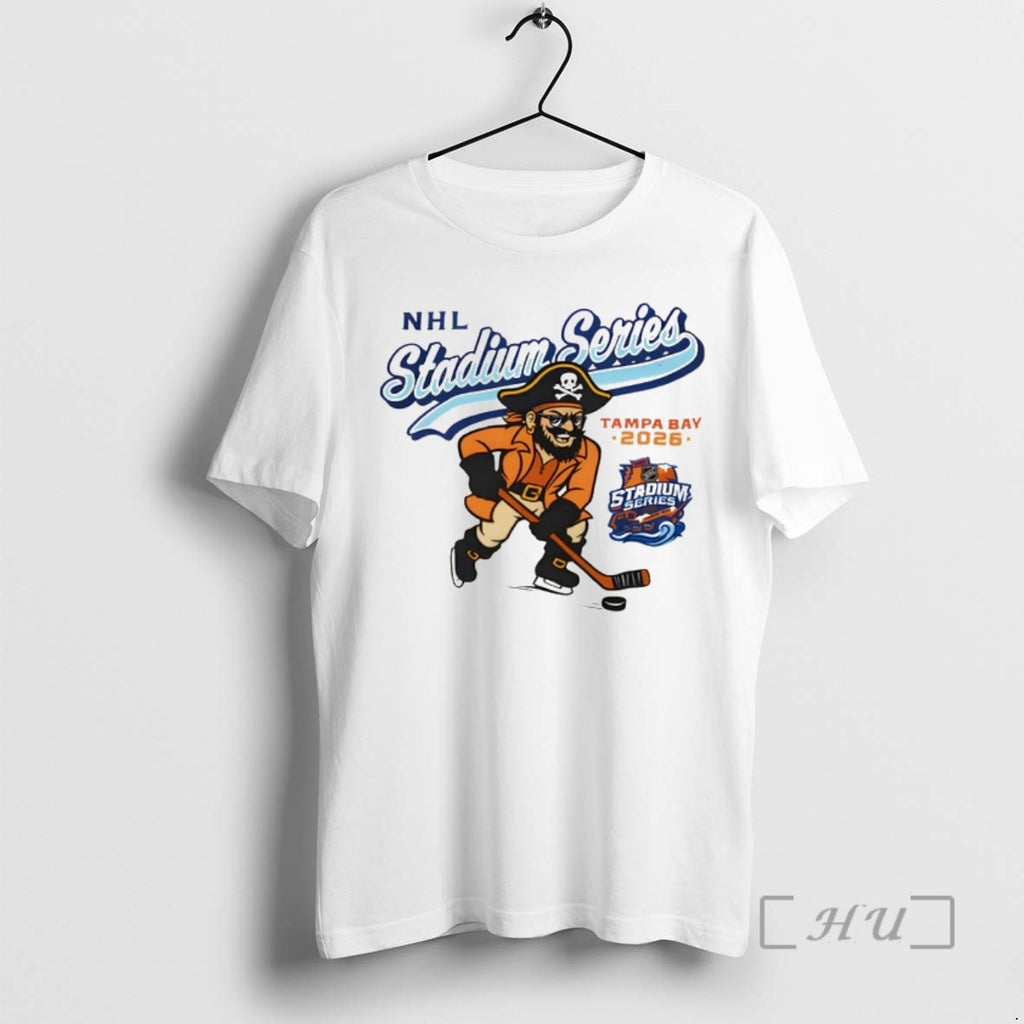 Officials Tampa Bay Lightning Hockey 2026 Nhl Stadium Series Cream Ice Pirate Premium T Shirts