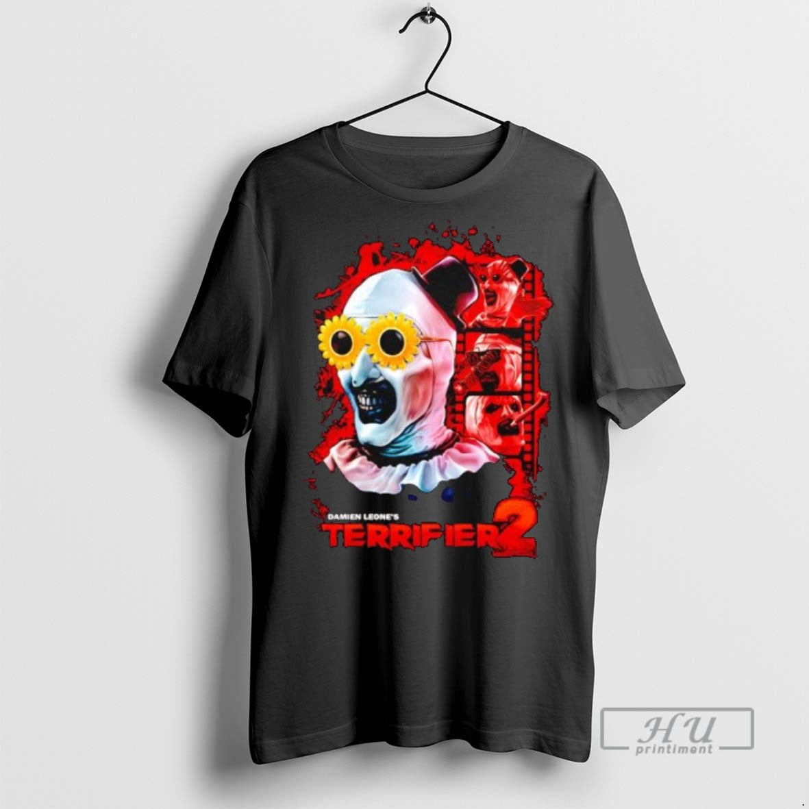 Officials Terrifier 2 Damien Leone Art The Clown T Shirt s Unisex , , , Long Sleeve Tee