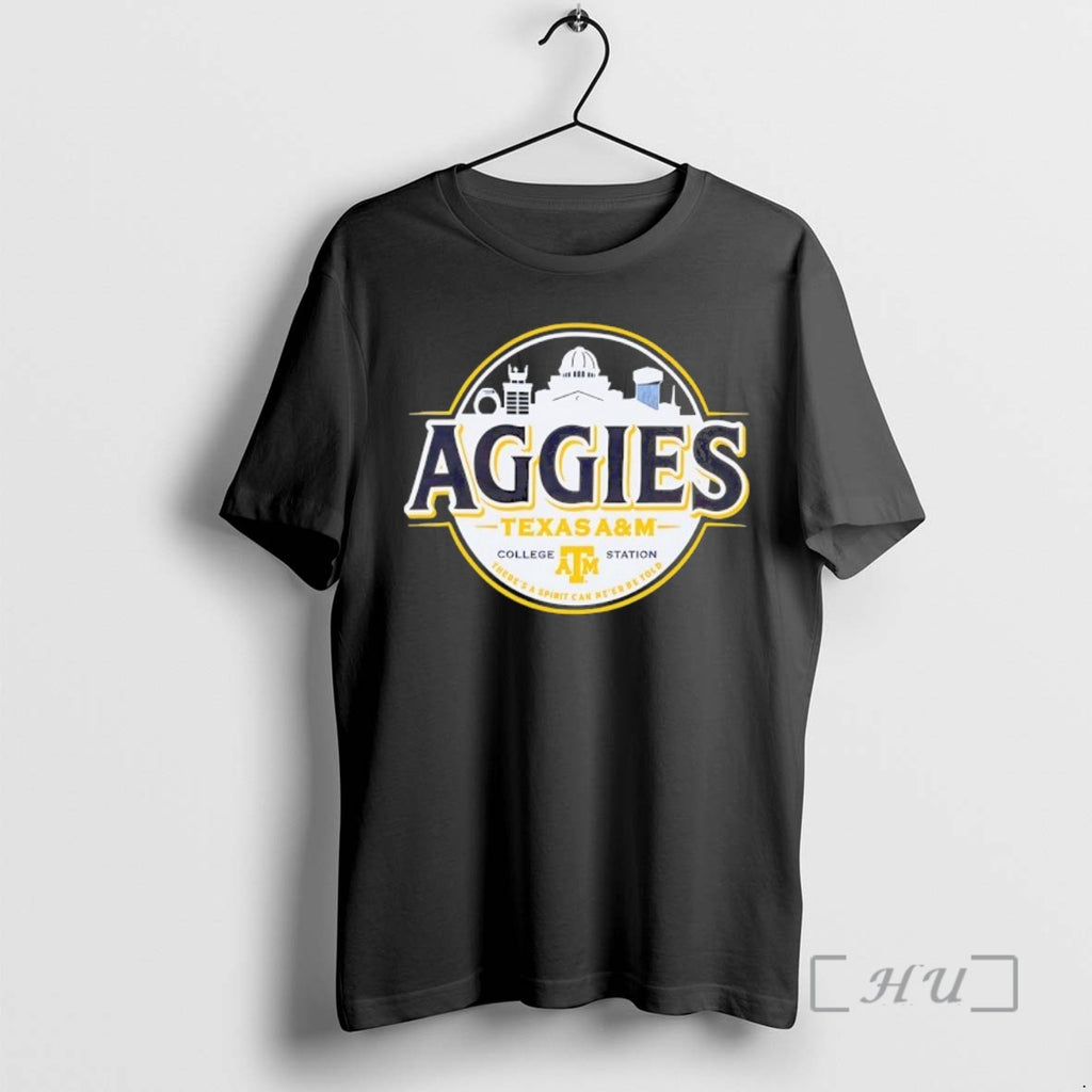 Officials Texas A And M Aggies College Station X Brewed Light Logo Premium T Shirts