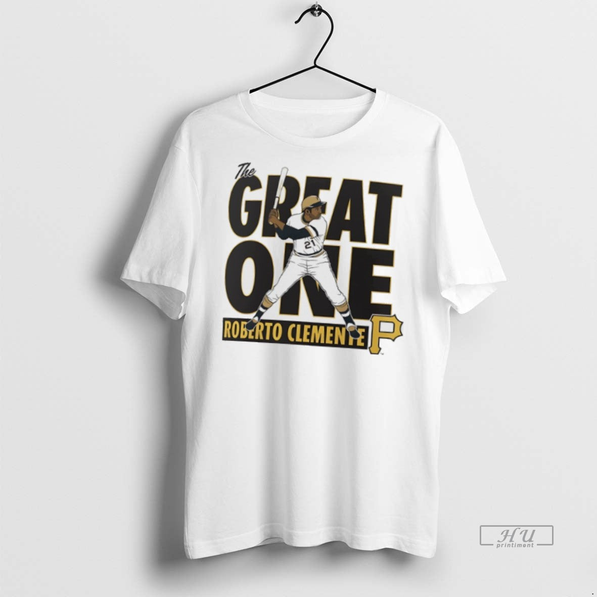 Officials The Great One Roberto Clemente Pittsburgh Pirates Cooperstown Player T Shirt Sweater