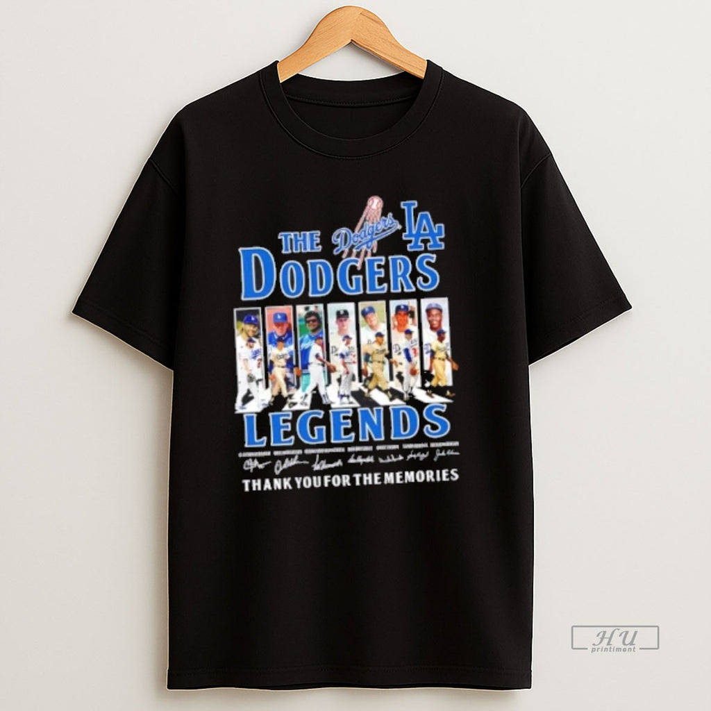 Officials The Los Angeles Dodgers Jackie Robinson And Legends Abbey Road Signatures T Shirt