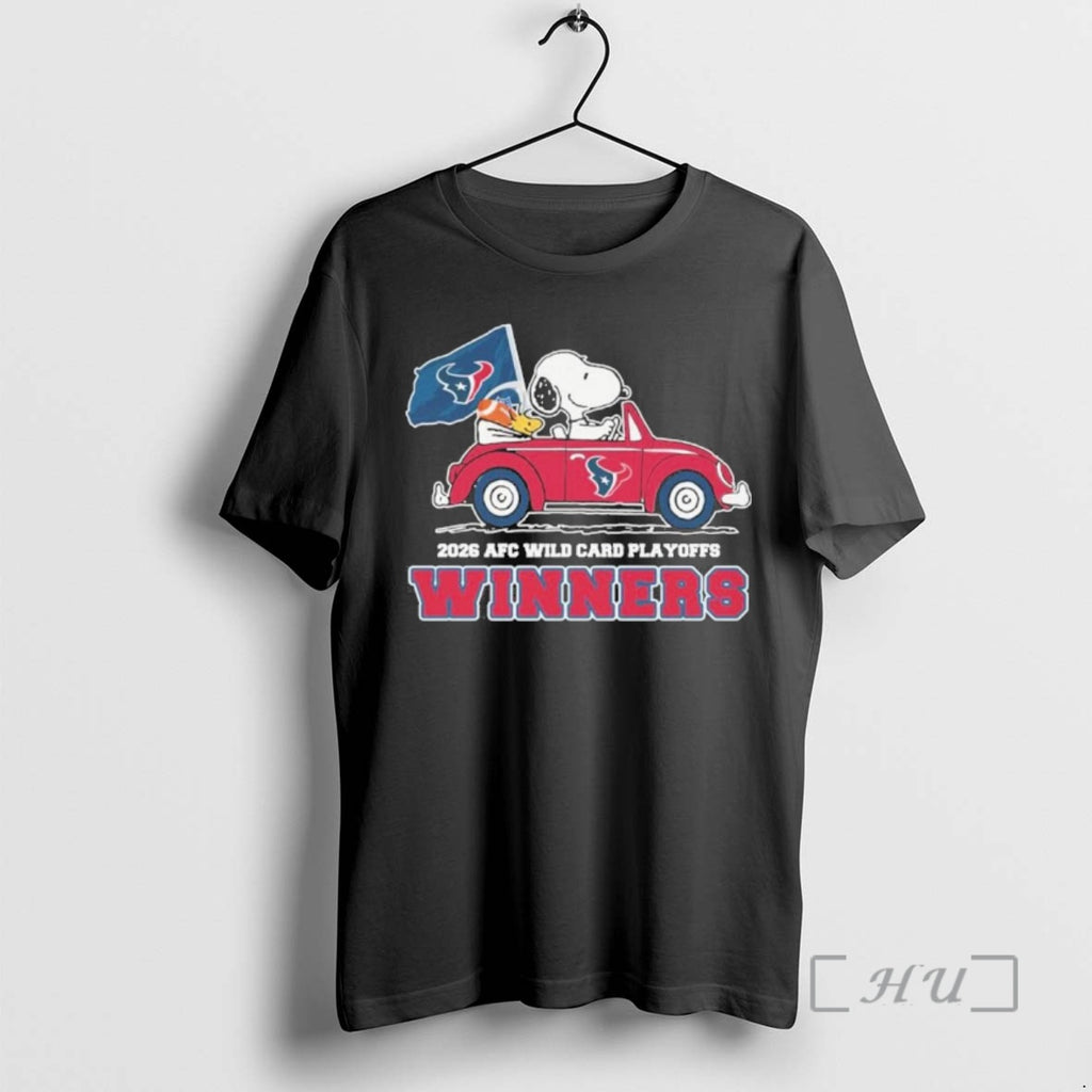 Officials The Peanuts Driving Car X Houston Texans 2026 Afc Wild Card Winners Premium