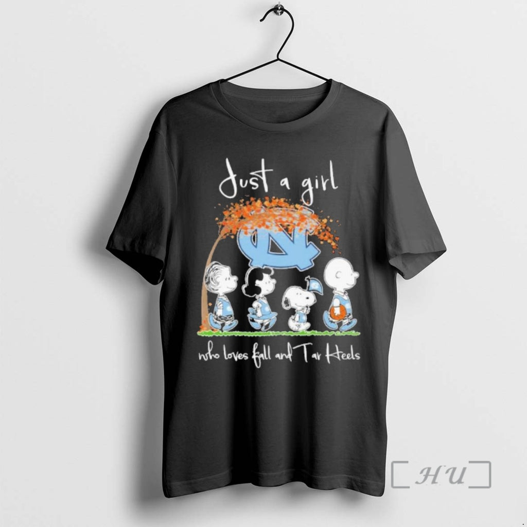Officials The Peanuts Just A Girl Who Loves Fall And Unc Tar Heels Basketball Premium