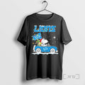 Officials Peanuts X Detroit Lions Driving Car T-Shirts