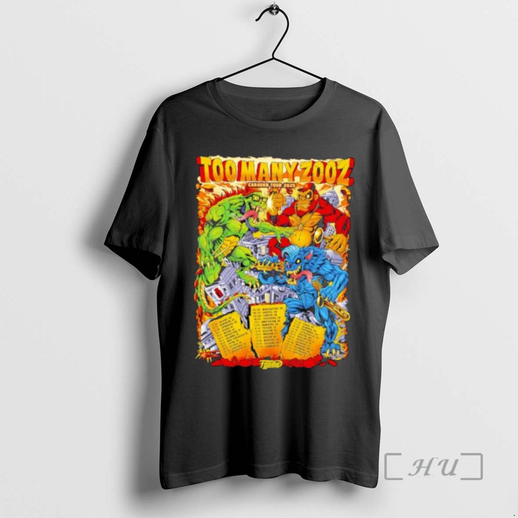 Officials Too Many Zooz Caravan Tour 2025 Monster Band Illustration