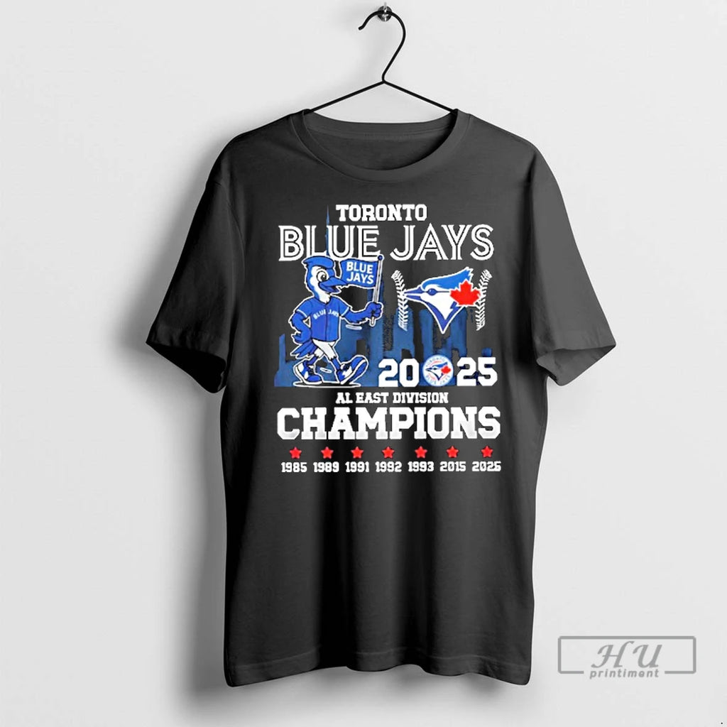 Officials Toronto Blue Jays Mascot 2025 Al East Division Champions Mascot Logo T Shirt