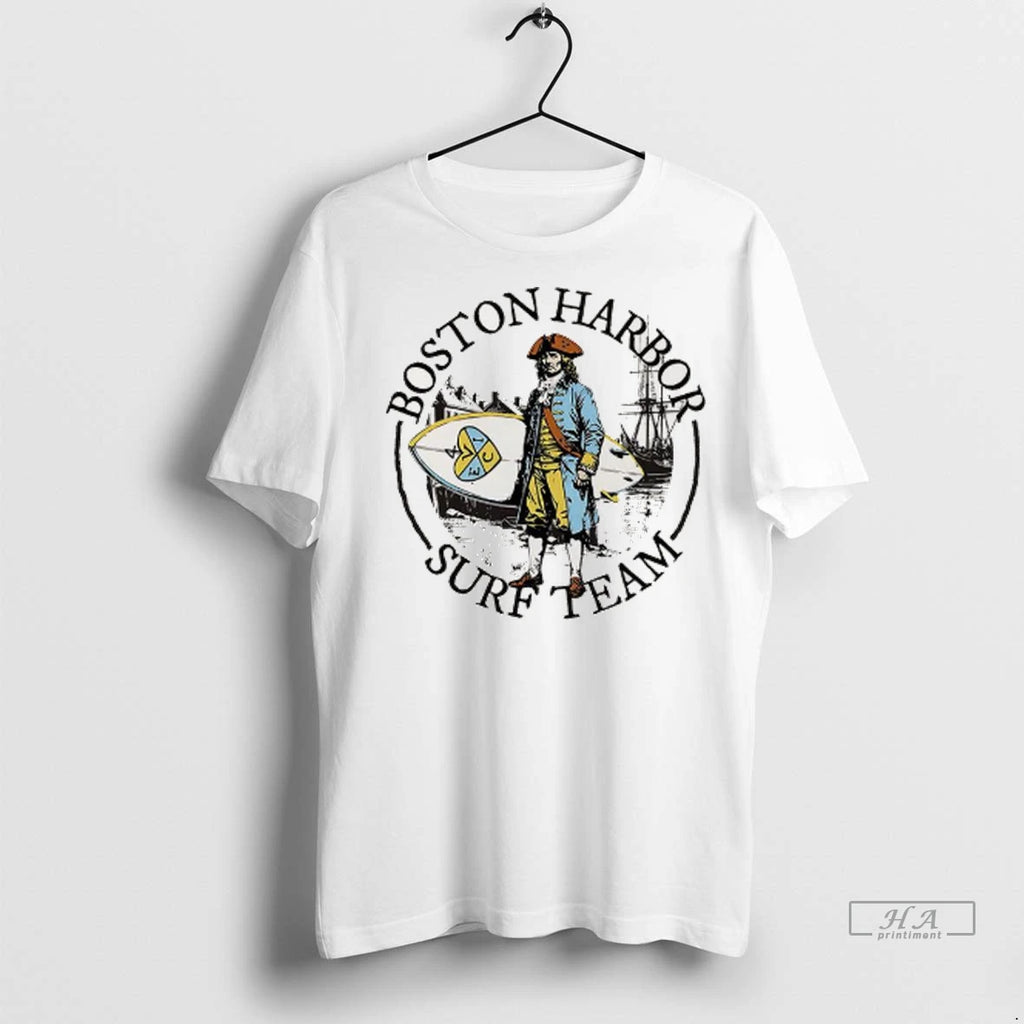 Officials Trendy Boston Harbor Surf Team Logo Shirt Sweater