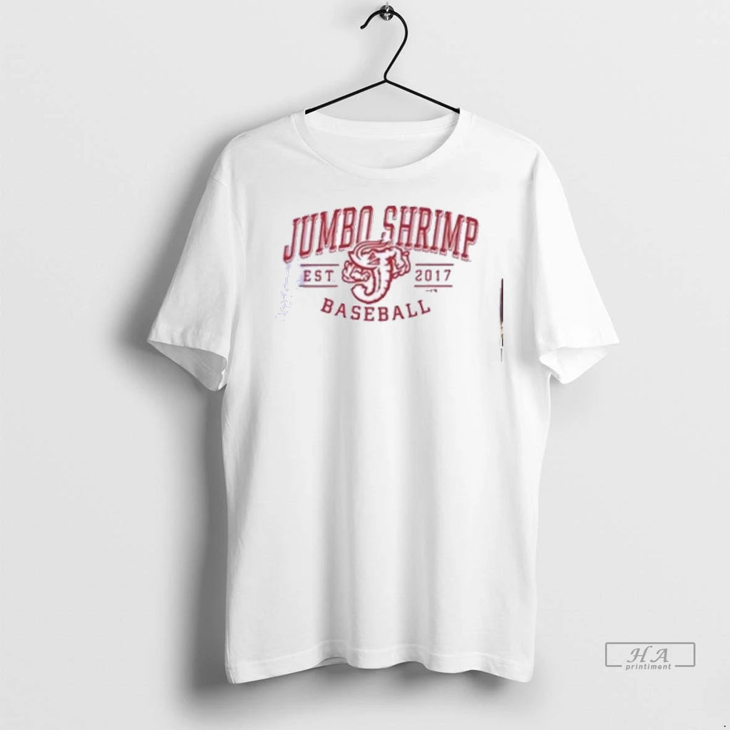 Officials Trendy Jacksonville Jumbo Shrimp Champion Baseball Est 2017 Shirt Sweater