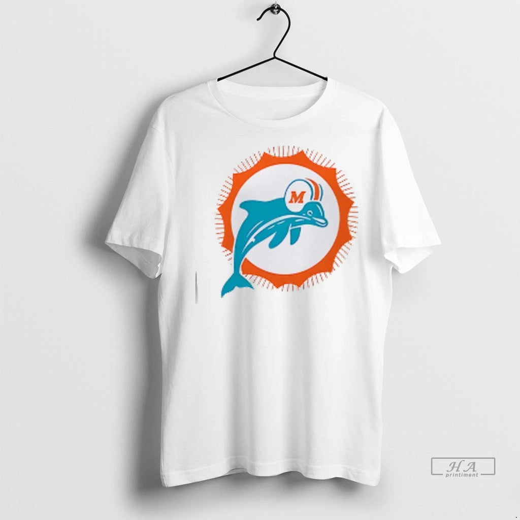Officials Trendy Miami Dolphins Slub Logo Shirt Sweater