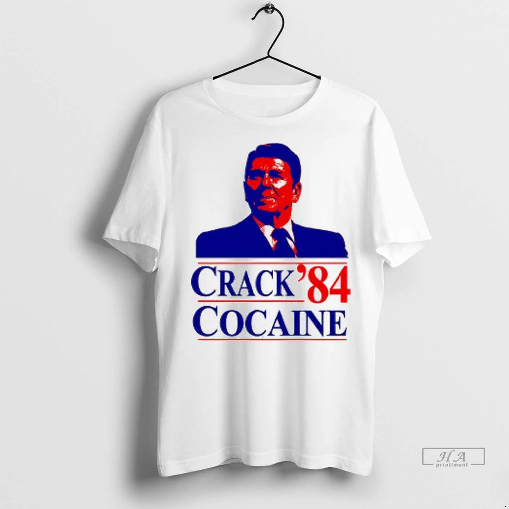 Officials Trendy Ronald Reagan Crack Cocaine 84 Shirt Sweater