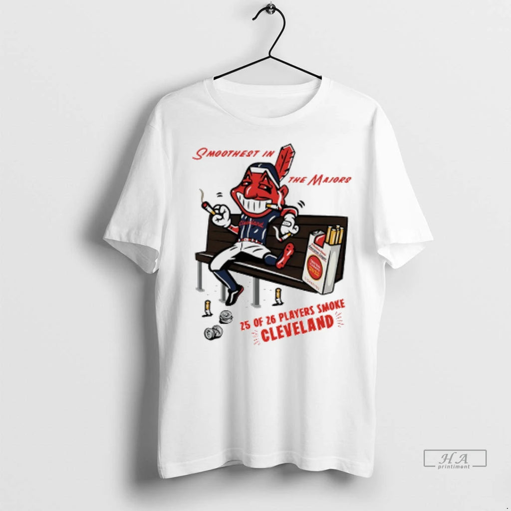 Officials Trendy Smoothest In The Majors 25 0f 26 Players Smoke Cleveland Guardians Shirt Sweater