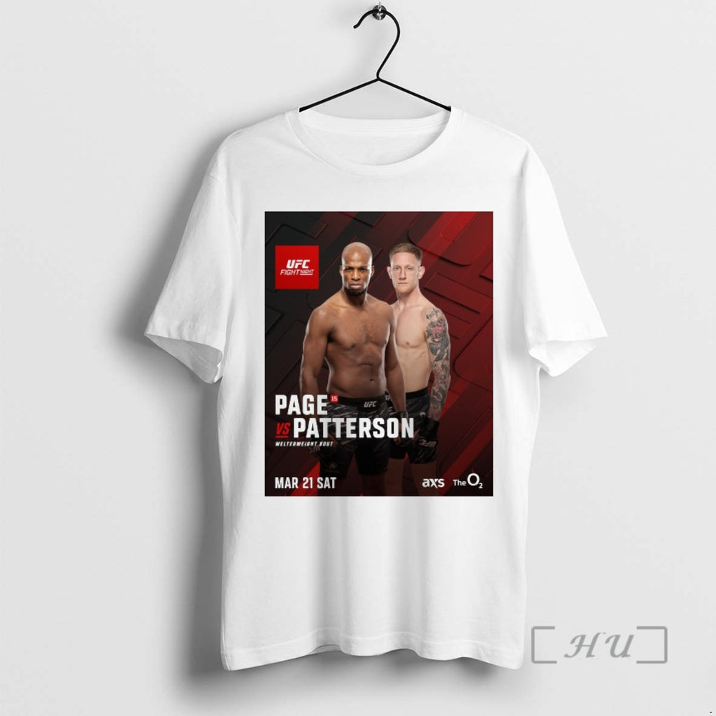 Officials Ufc Fight Night Page Vs Patterson Welterweight Bout March 21 2026 Premium T Shirts