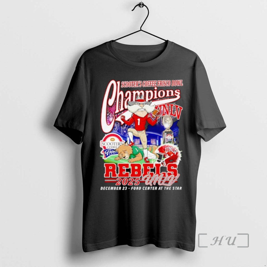 Officials Unlv Rebels Beat Washington State Cougars Scooters Coffee Frisco Bowl Champions 2025 Premium