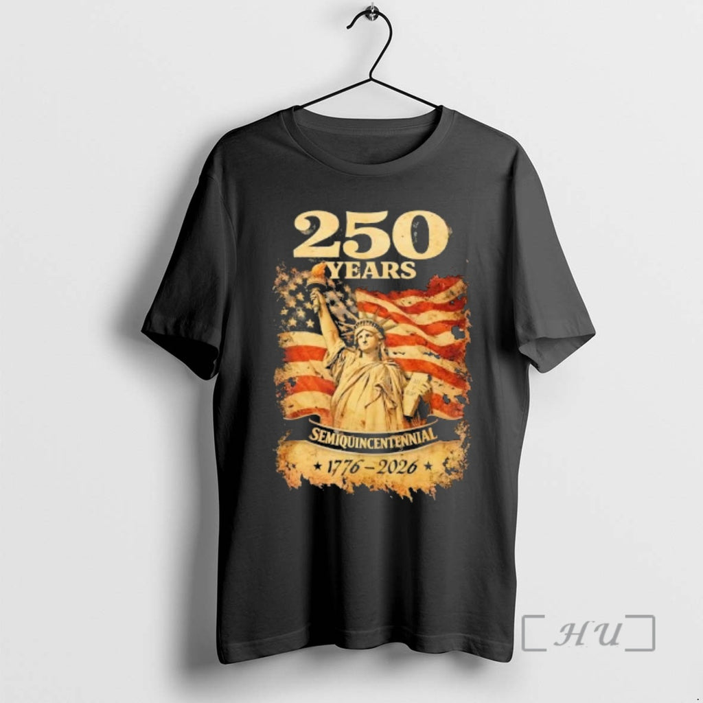 Officials Usa 250th Anniversary Semiquincentennial 250 Years 1776 2026 Patriotic Us Flag Premium T Shirts