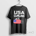 Officials Usa Curling American Flag Stone