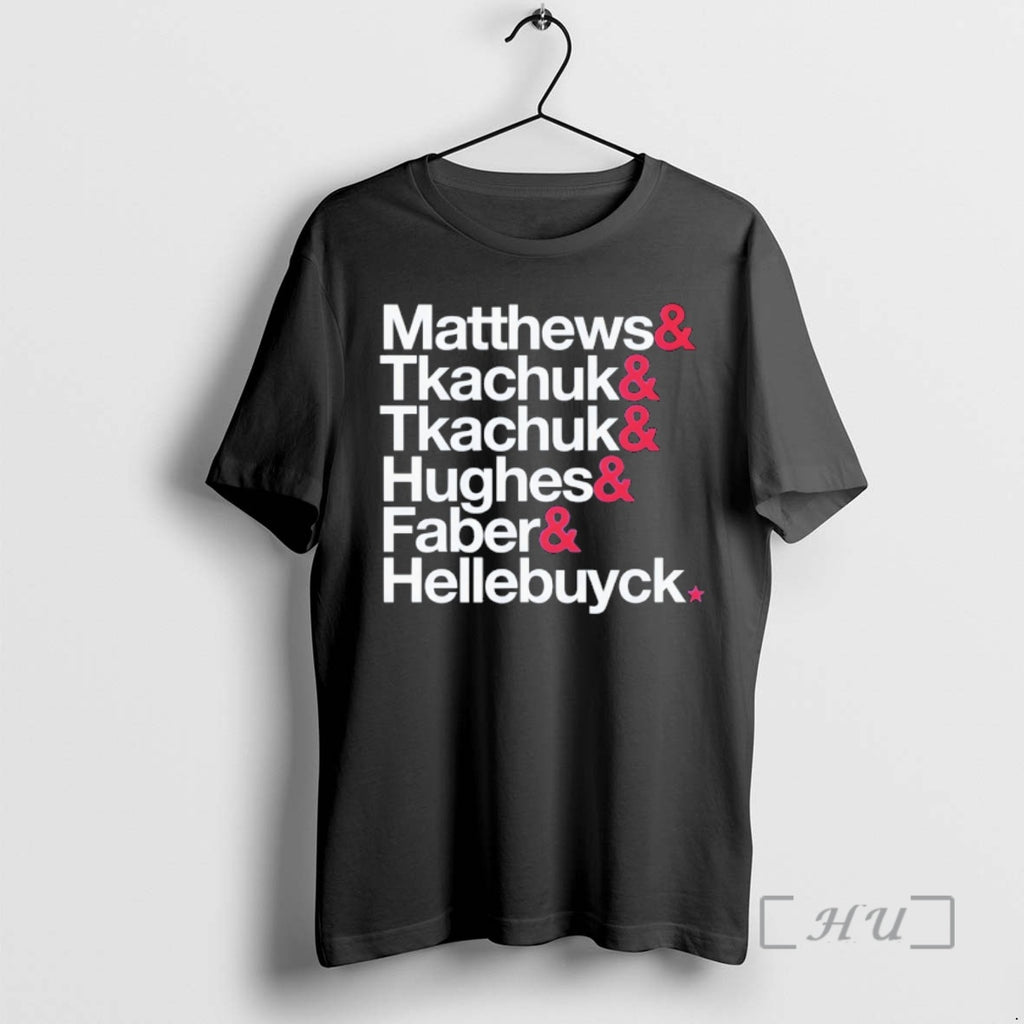 Officials Usa Hockey 2026 Olympic Matthews Tkachuk Tkachuk Hughes Faber Hellebuyck Premium T Shirts Sweater