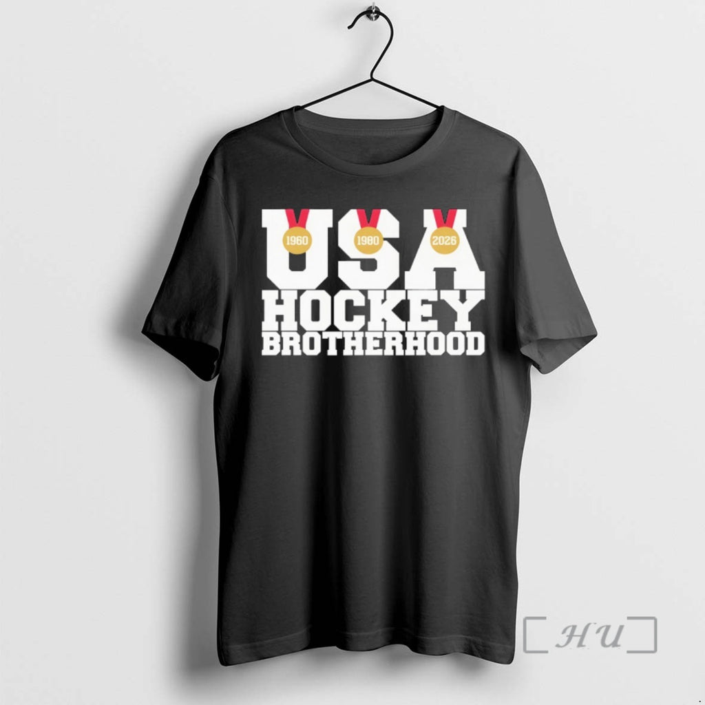 Officials Usa Hockey Brotherhood Olympic Gold Medals 1960 1980 And 2026 Premium T Shirts Sweater