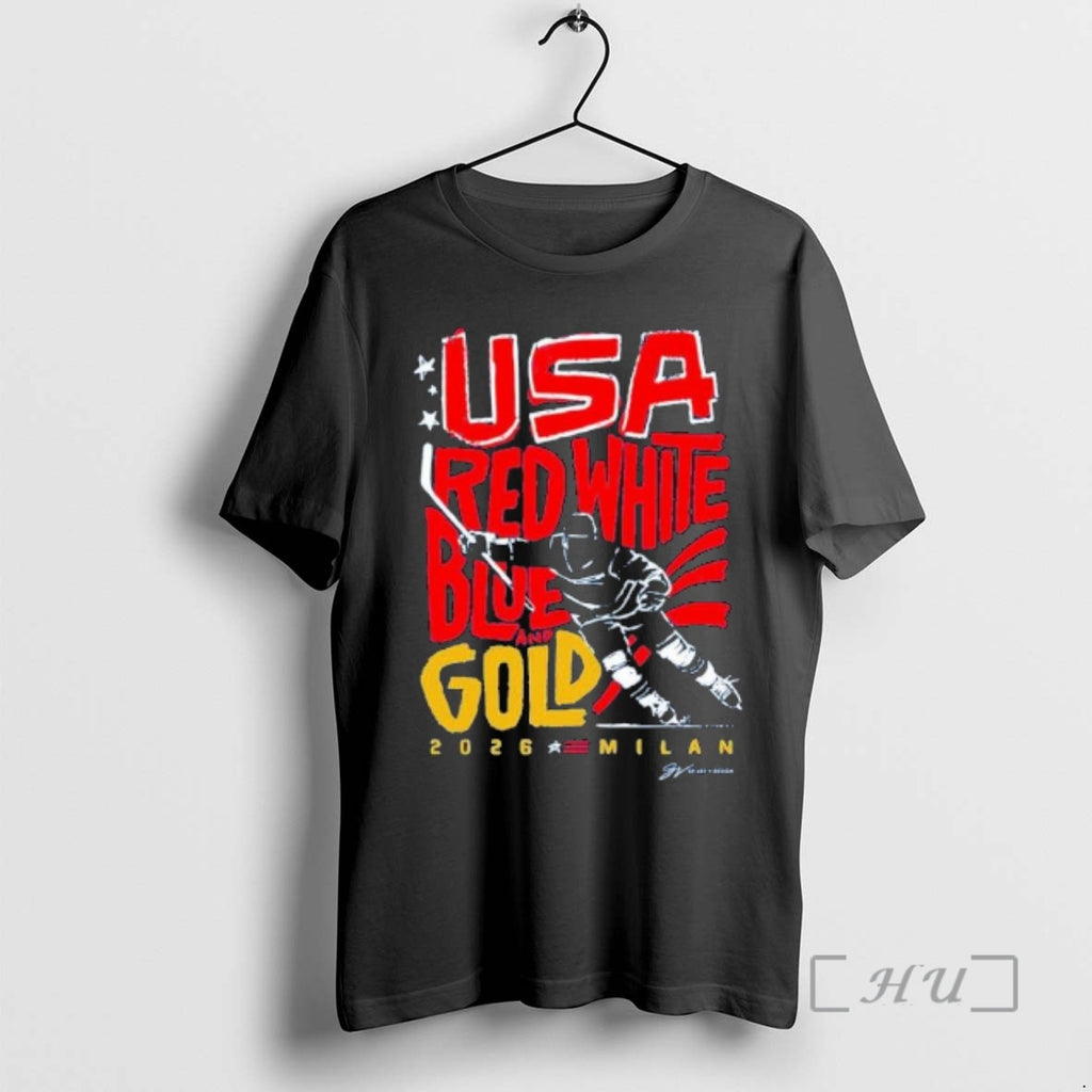 Officials Usa Hockey Red White Blue And Gold 2026 Milan