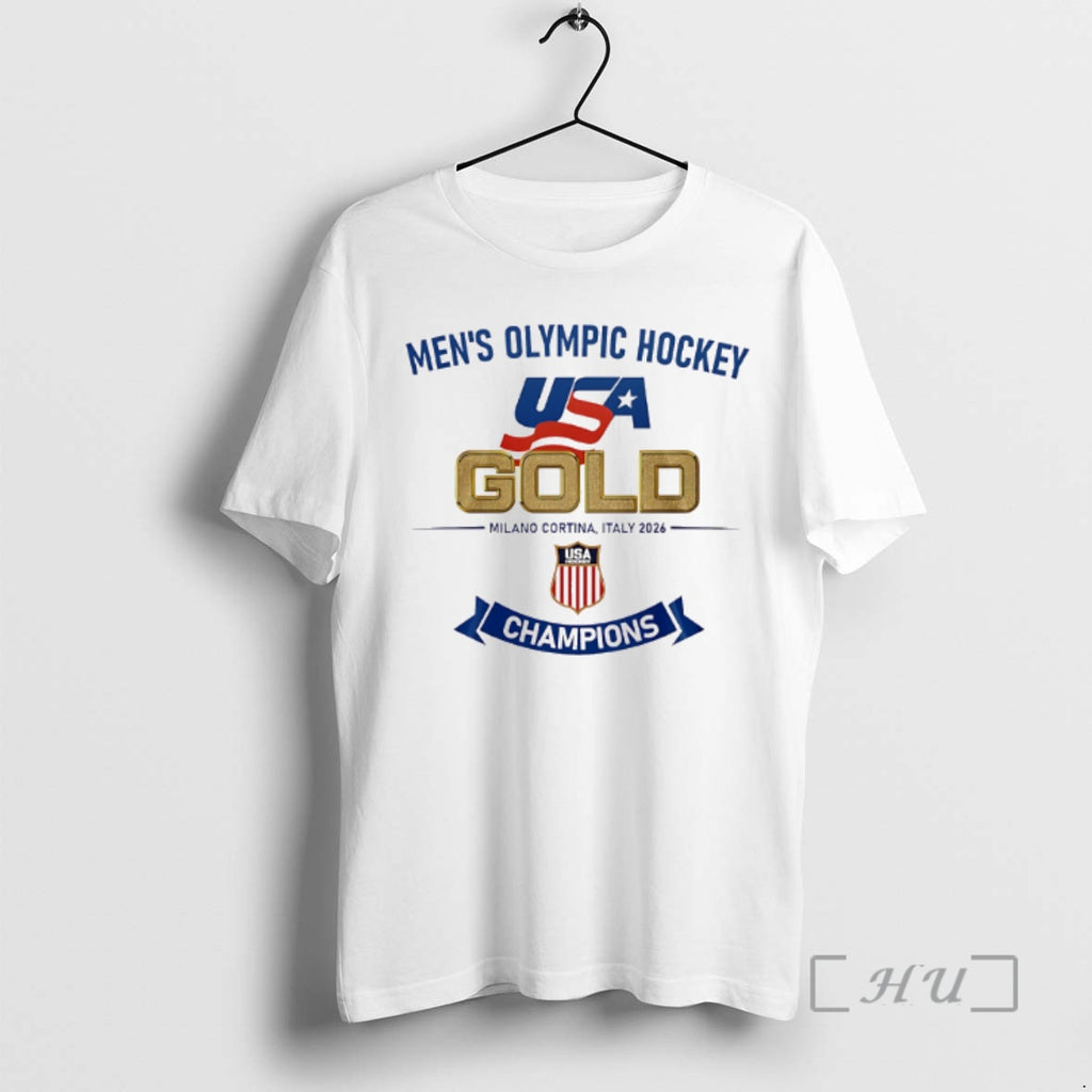Officials Usa Mens Olympic Hockey Gold Champions Logo