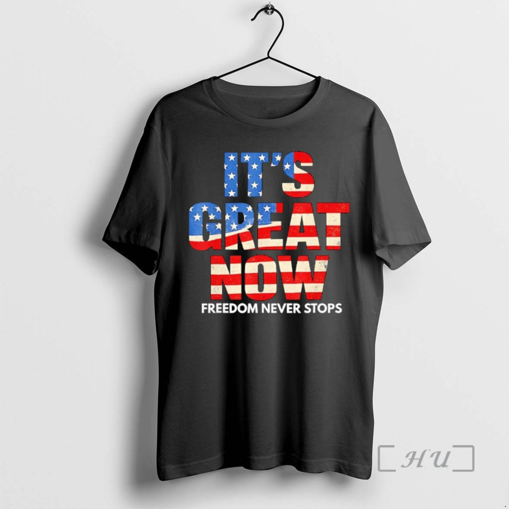 Officials Usa Flag Patriotic Its Geat Now Freedom Never Stops