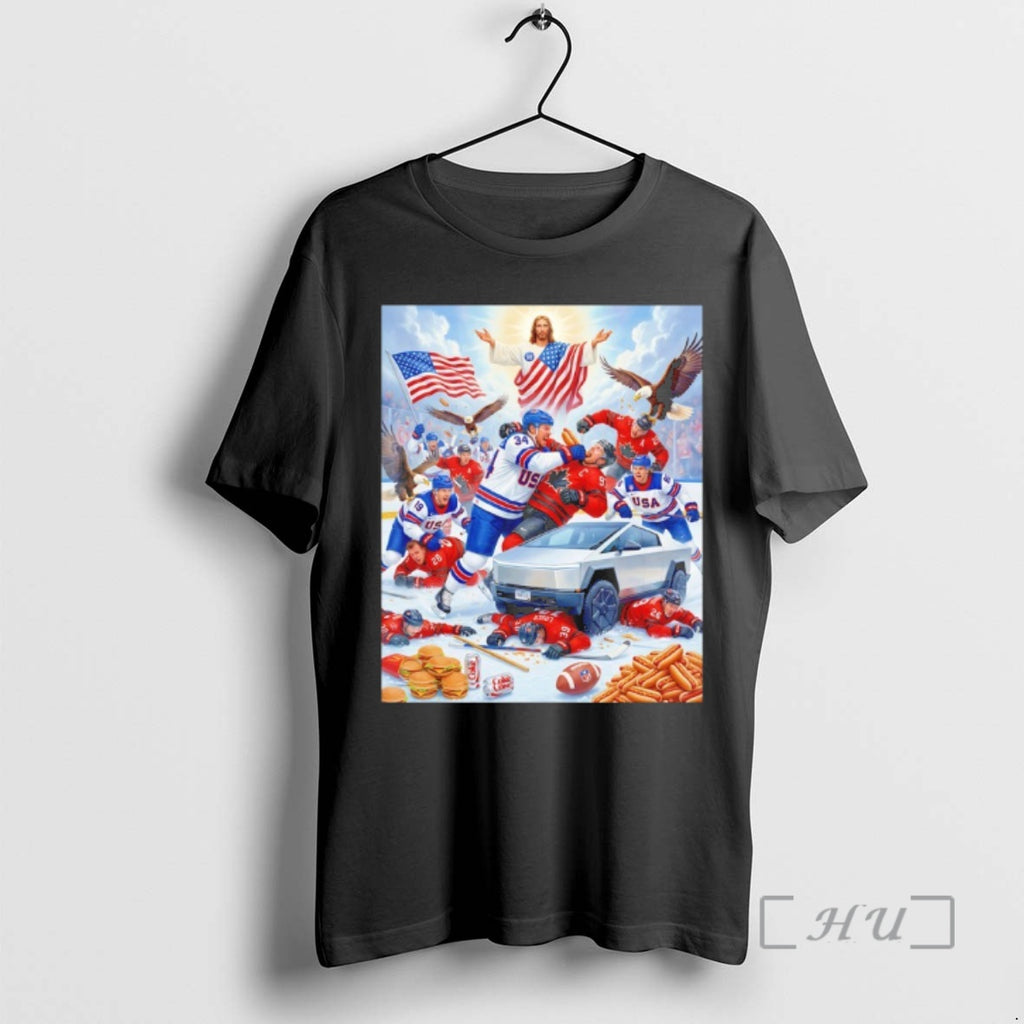 Officials Usa Vs Canada 2026 Olympics Ice Hockey Miracle On Ice 2 Premium T Shirts
