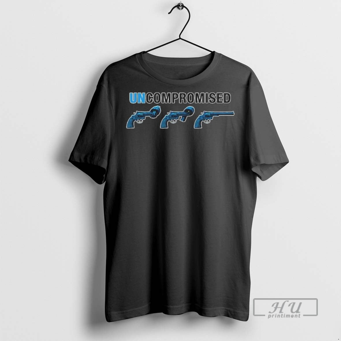 Officials Uncompromised Three Blue Pistols T Shirt s Unisex , , , Long Sleeve Tee