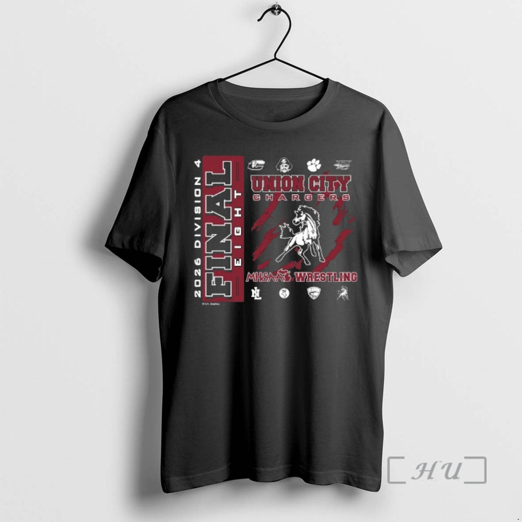 Officials Union City Chargers 2026 Mhsaa Team Wrestling Final 8 D4 Premium T Shirts Sweater