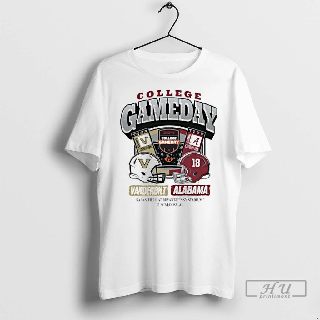 Officials Vanderbilt Vs Alabama 2025 College Gameday Head To Head T Shirts