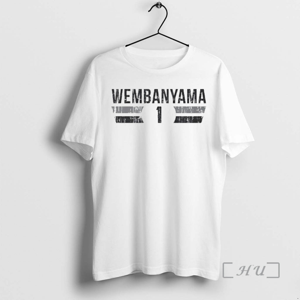 Officials Victor Wembanyama 1 San Antonio Spurs Player Name And Number Premium T Shirts Sweater