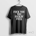 Officials Vintage Fuck You You Fuckin Fuck Circle Black T-Shirts