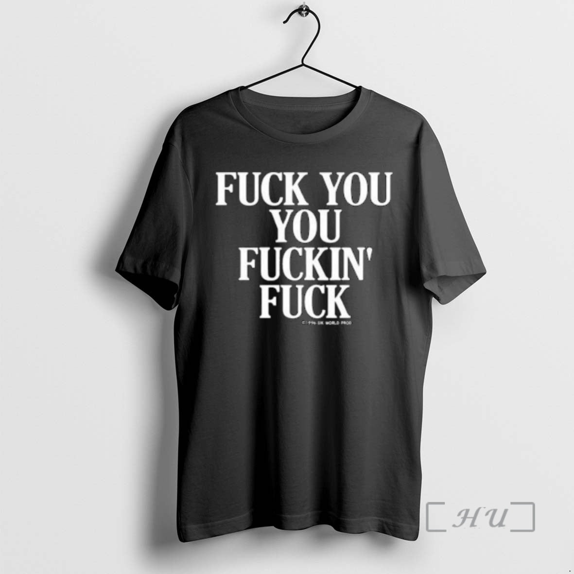 Officials Vintage Fuck You You Fuckin Fuck Circle Black T-Shirts