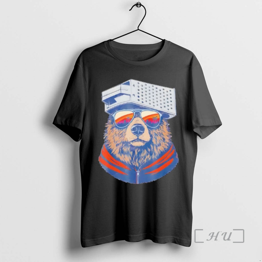 Officials Vintage Sunset Bear With Cheese Grater Hat And Sunglasses