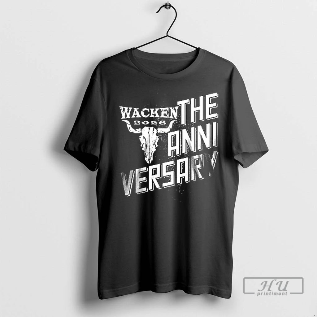 Officials Wacken 2026 The Anniversary Angry Cow T Shirt