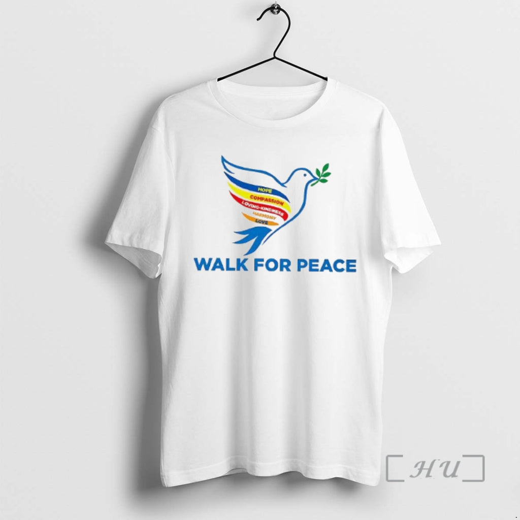 Officials Walk For Peace Dove With Olive Branch Message Woman