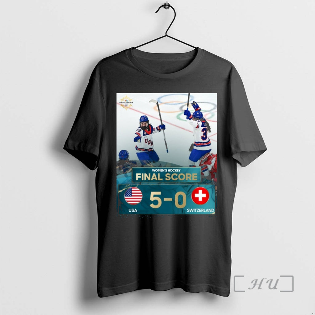 Officials Womens Hockey Final Score Usa 5 0 Switzerland Winter Olympics Premium T Shirts Sweater
