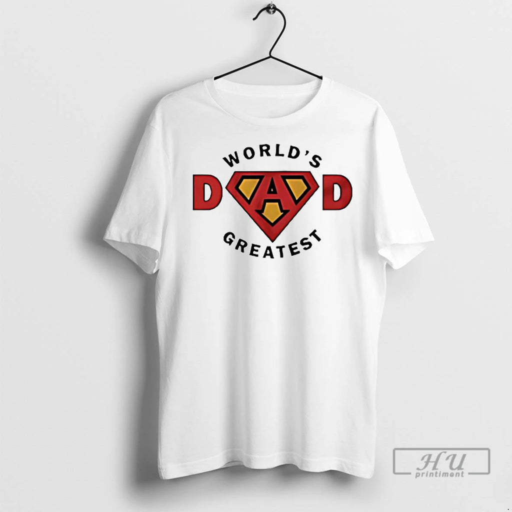 Officials Worlds Dad Greatest Superman Logo T Shirt