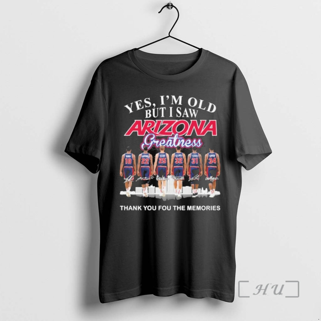 Officials Yes Im Old But I Saw Arizona Wildcats Basketball Greatness Premium T Shirts Sweater