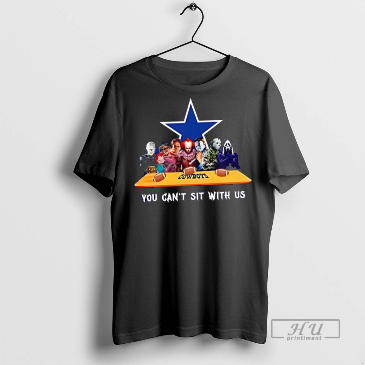 Officials You Cant Sit With Us Cowboys Football Horror Movies Halloween T Shirts s