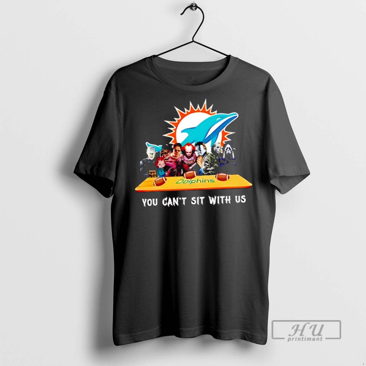 Officials You Cant Sit With Us Dolphins Football Horror Movies Halloween T Shirts s