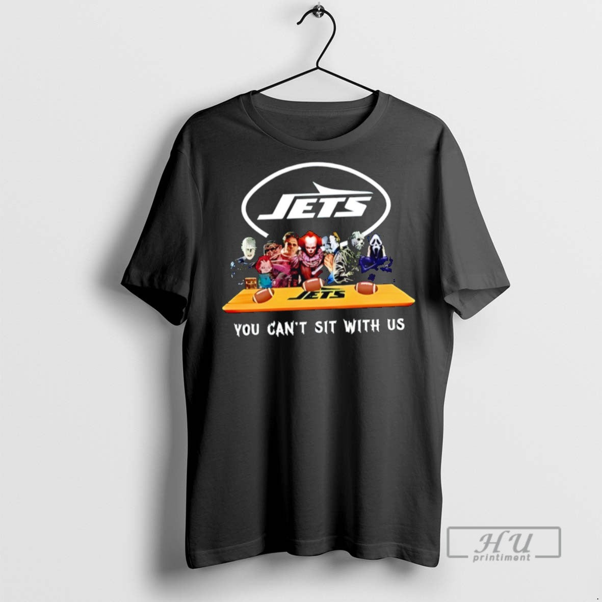 Officials You Cant Sit With Us Jets Football Horror Movies Halloween T Shirts s