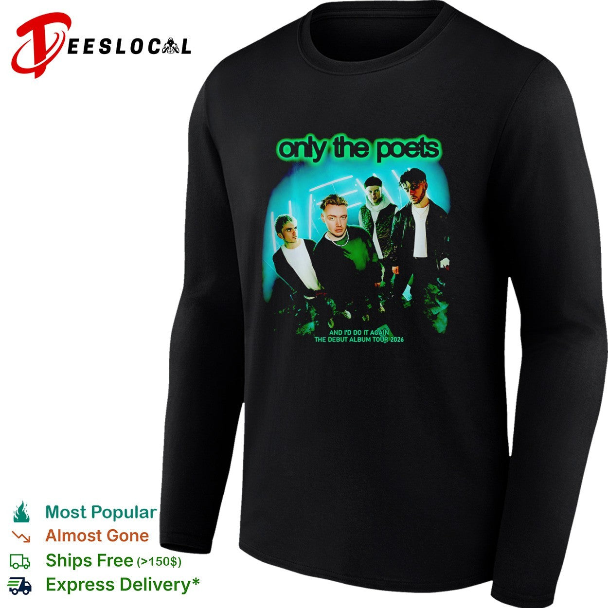 Only the Poets And I’d Do It Again The Debut Album Tour 2026 shirt