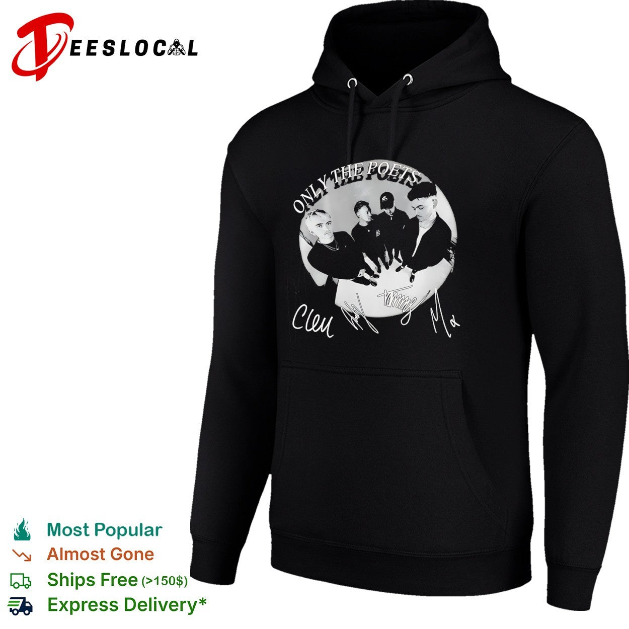 Only the Poets Band Signature Autograph shirt