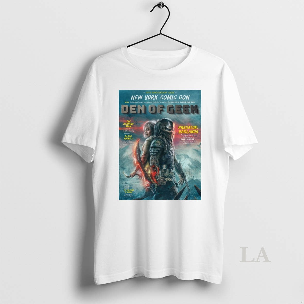 Original 10th Anniversary Issue New York Comic Con Den Of Geek The Running Man Black Unisex , , , Long Sleeve Tee
