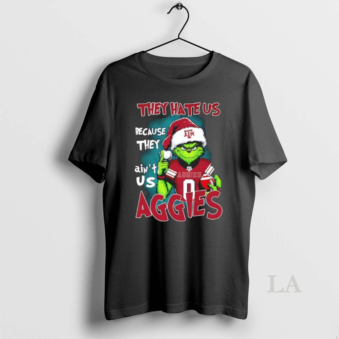 Original 2025 Grinch Christmas Because They Aint Us Texas Am Aggies Football Unisex , , , Long Sleeve Tee