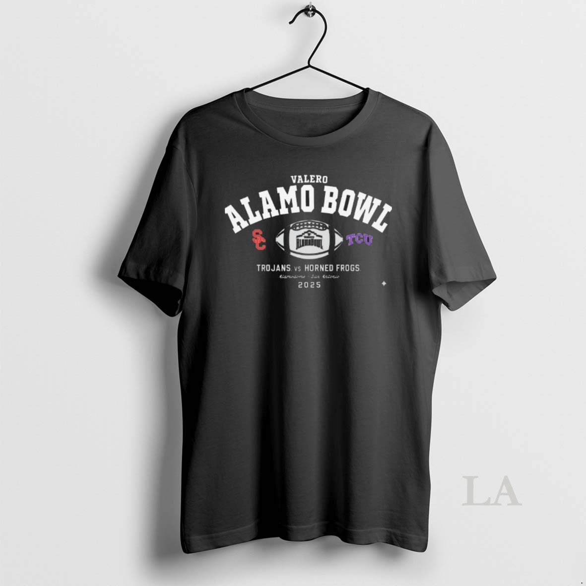 Original 2025 Valero Alamo Bowl 2 Team Sst Trojans Vs Horned Frogs Alamodome San Antonio T-Shirts